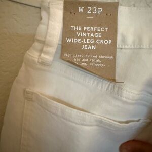 Madewell The Perfect Vintage Wide-Leg Crop Jean - White